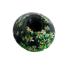 Vintage Millefiori Style Glass Floral Beads Assorted Set of 10 READ